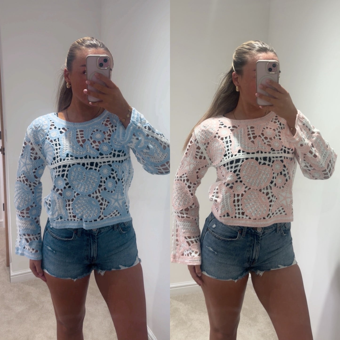Seashell crotchet blouse