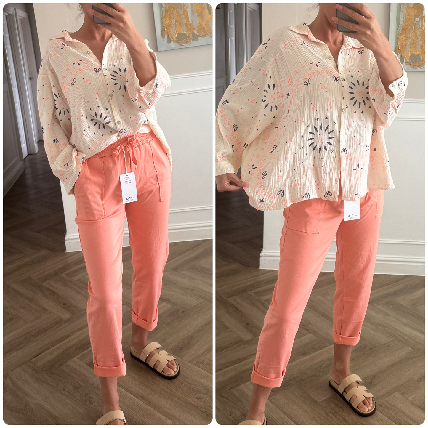 Cheese cloth printed shirt
