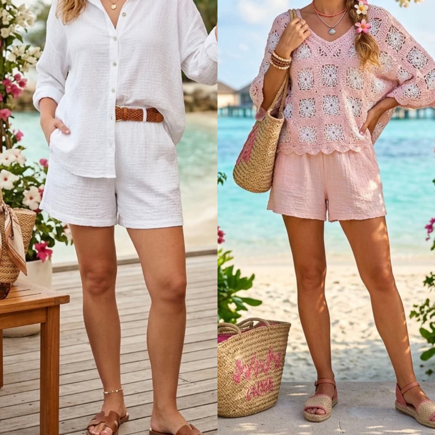 Cheesecloth shorts
