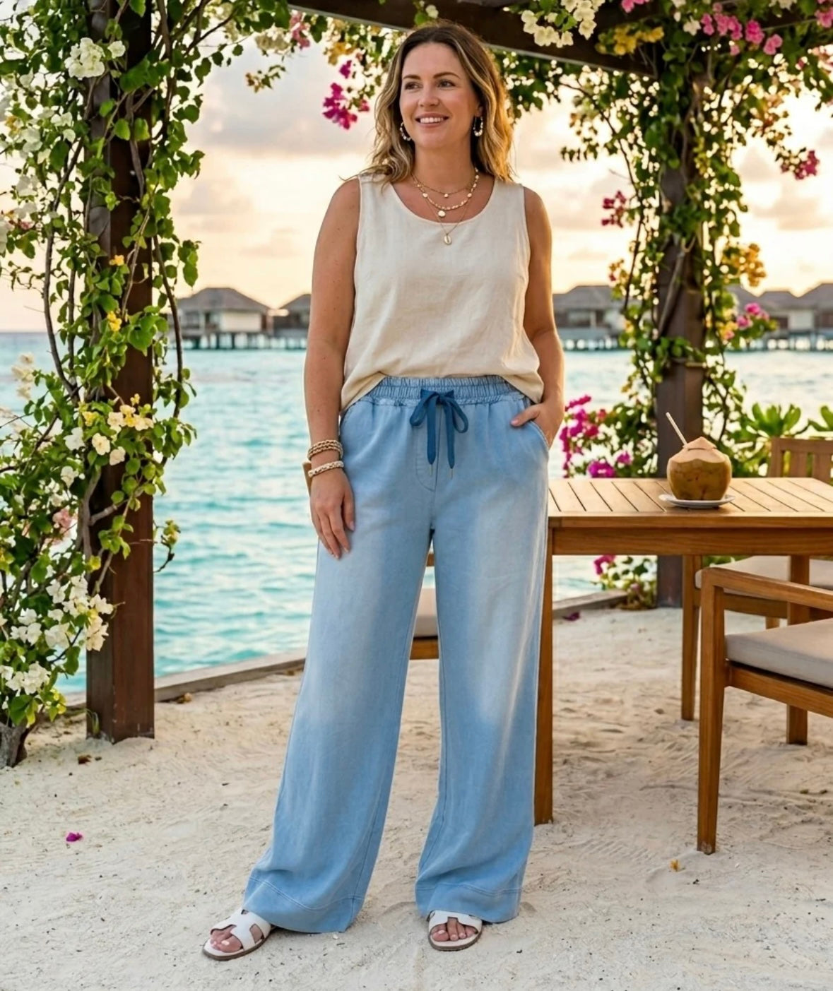 Wide leg magic trouser