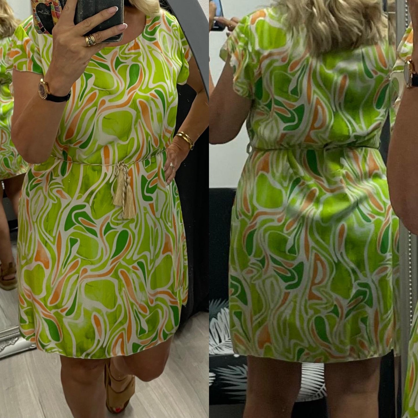 Swirl print dress