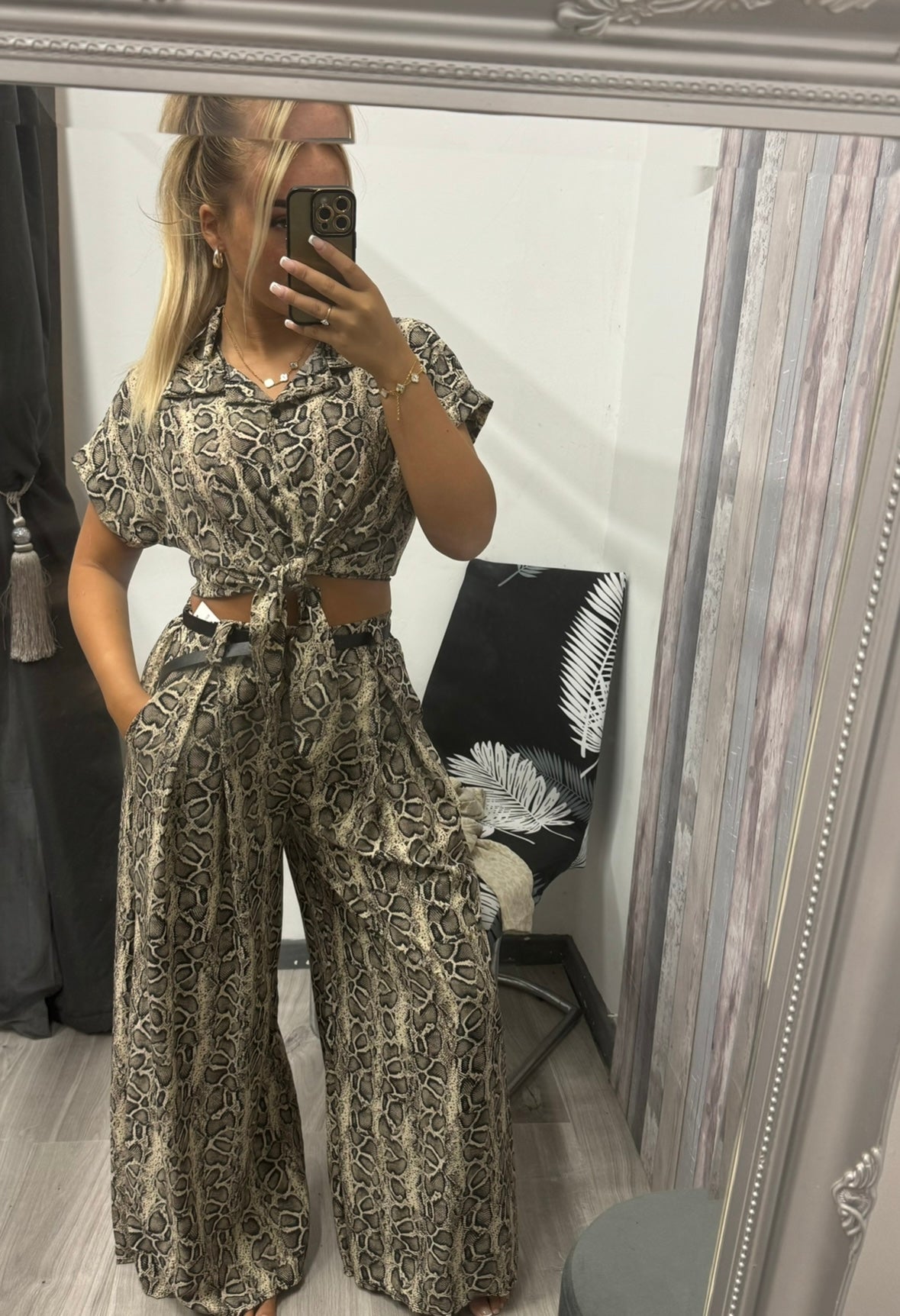 Printed trouser set