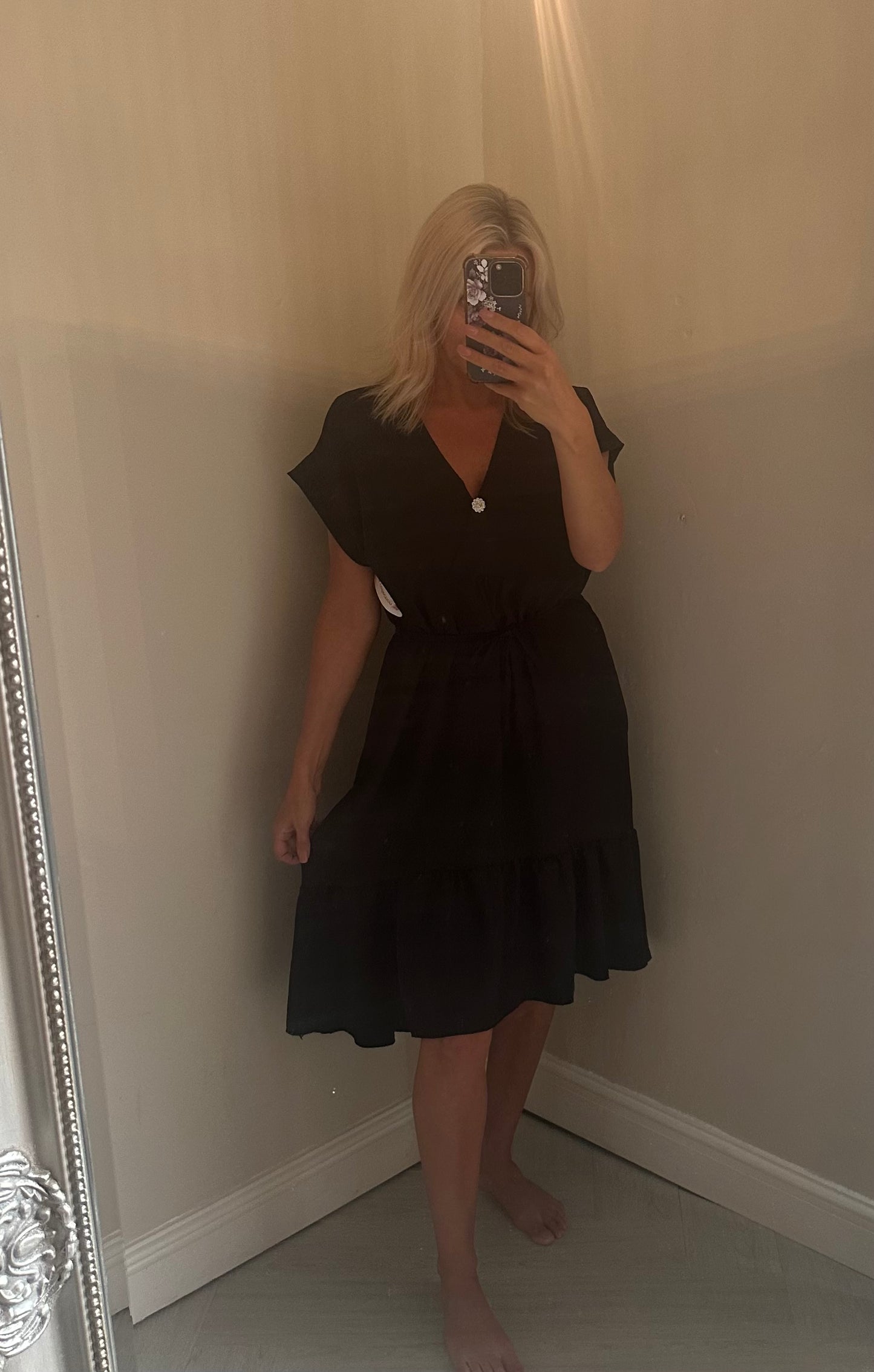 Dip hem midi dress