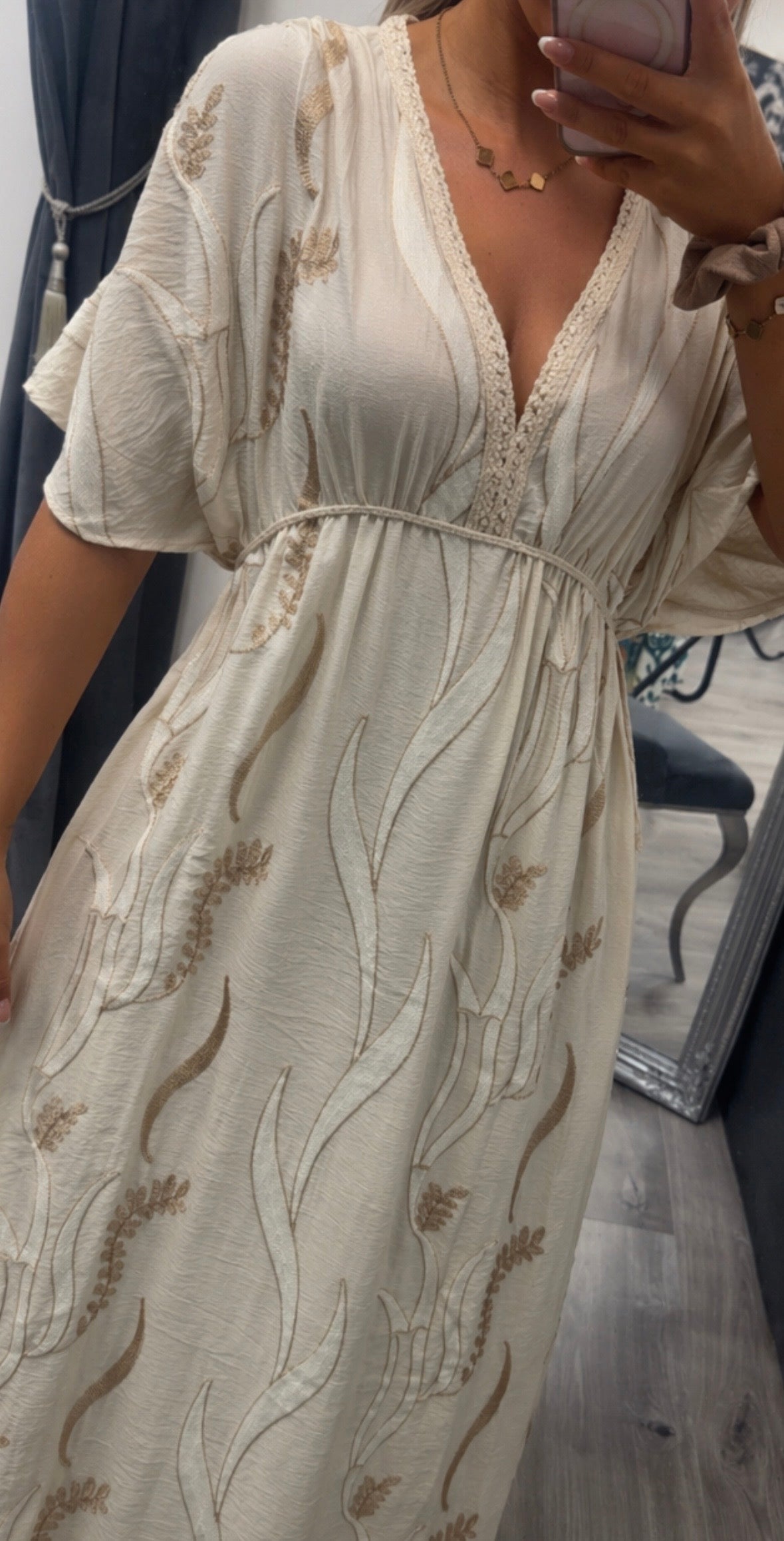 Embroidered maxi dress