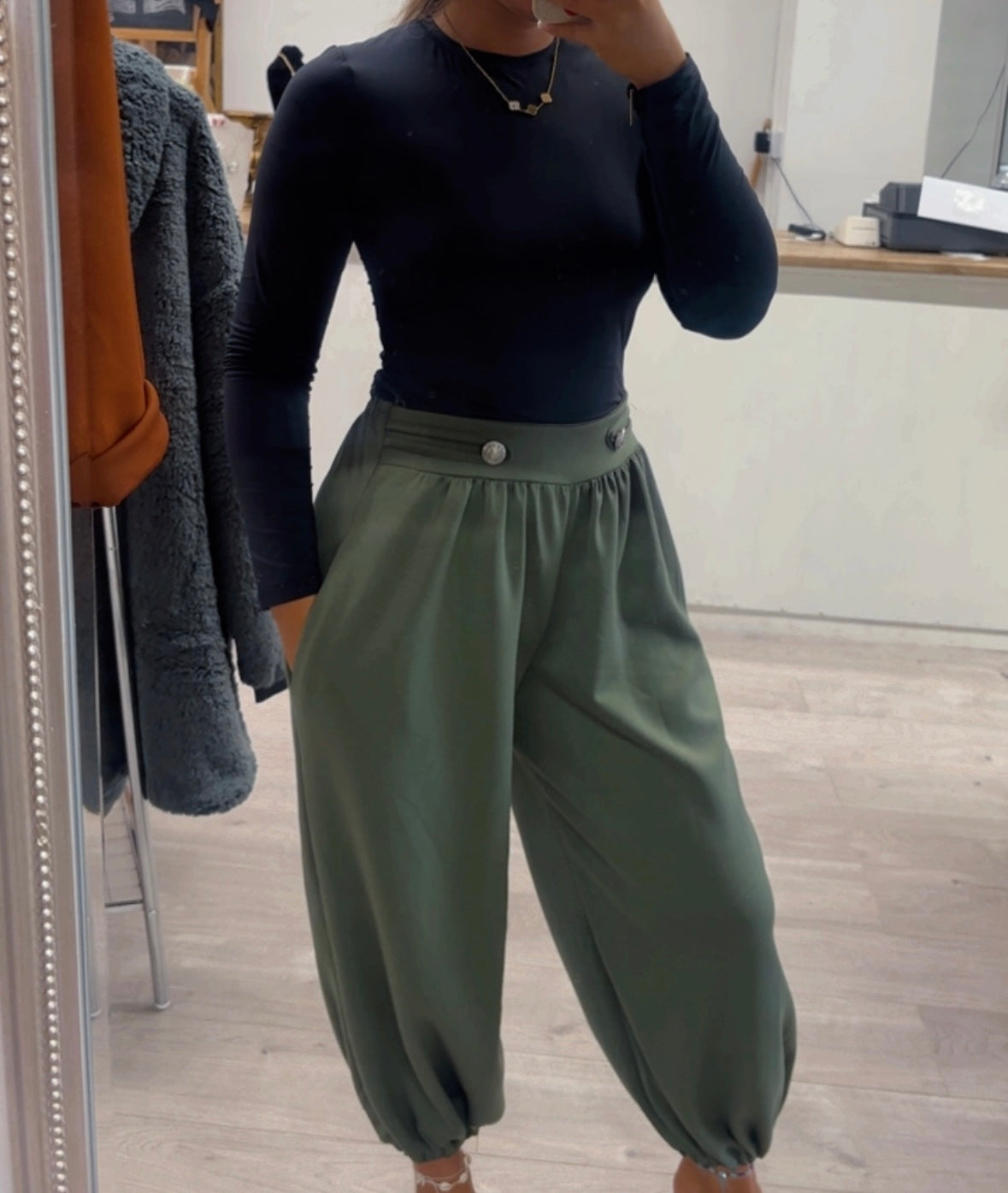 Double fabric basic tops