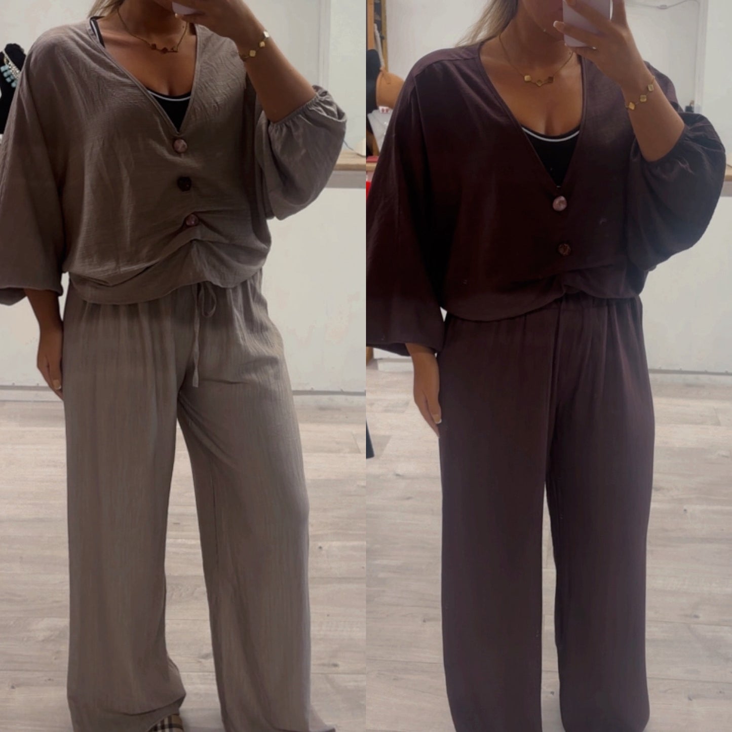 Ruched top lounge sets
