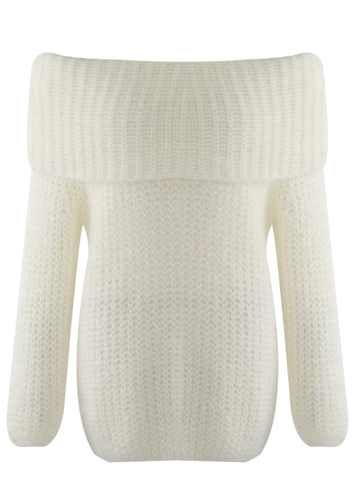 Chunky Soft Bardot Cable Knit Jumper