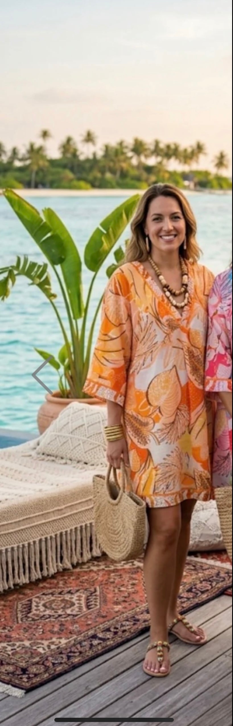 Tropical print dresses/kaftans