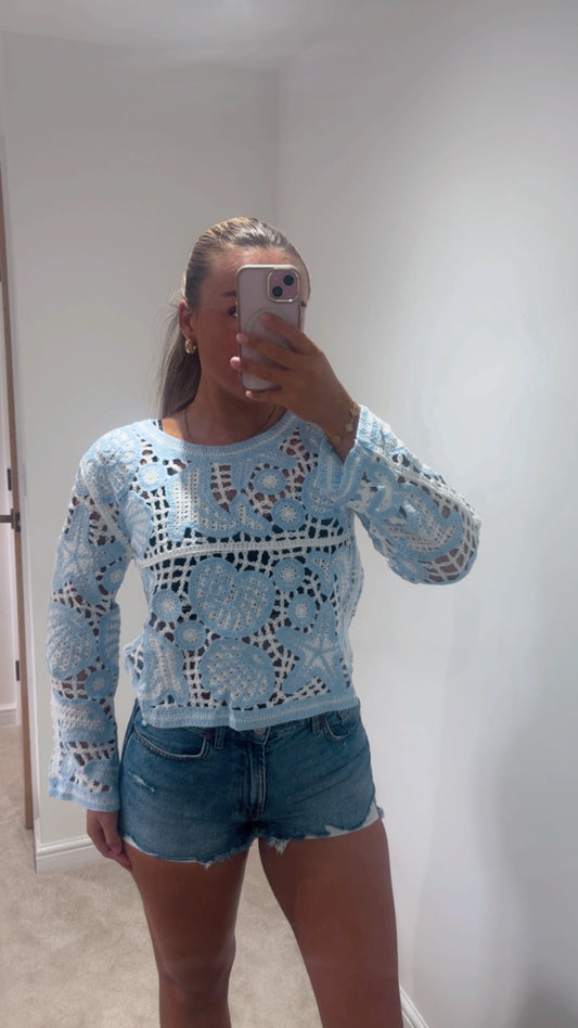 Seashell crotchet blouse