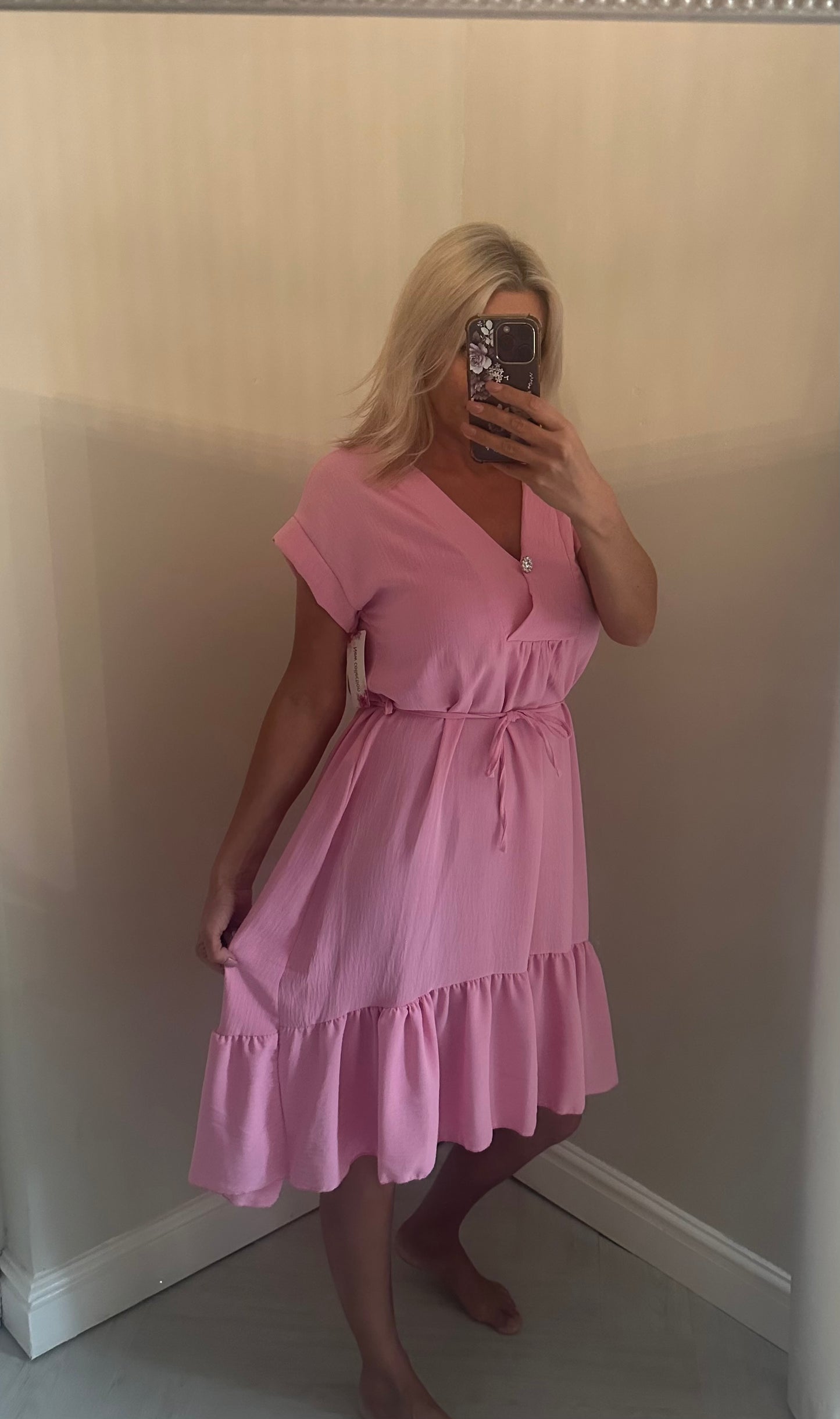 Dip hem midi dress