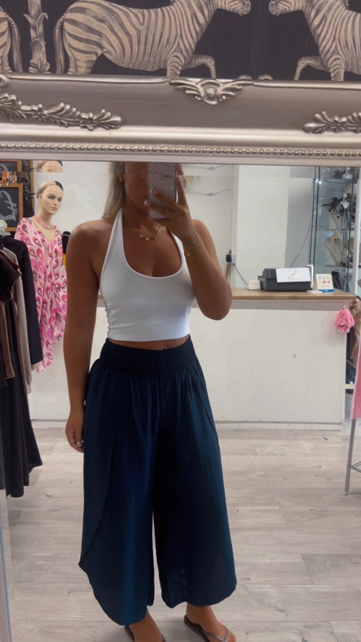 Split leg trousers