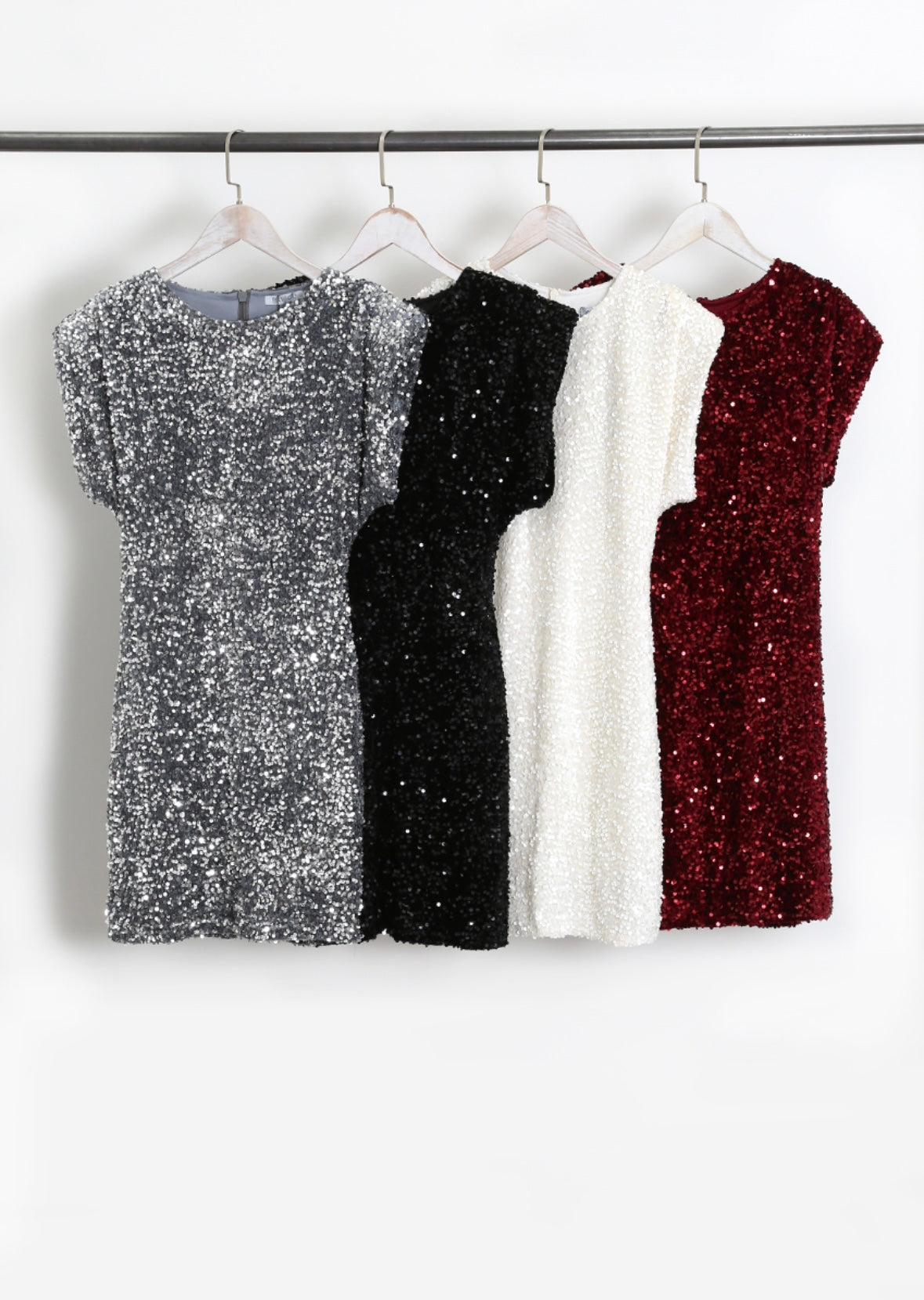 Cap Sleeve Sequin Mini Dress