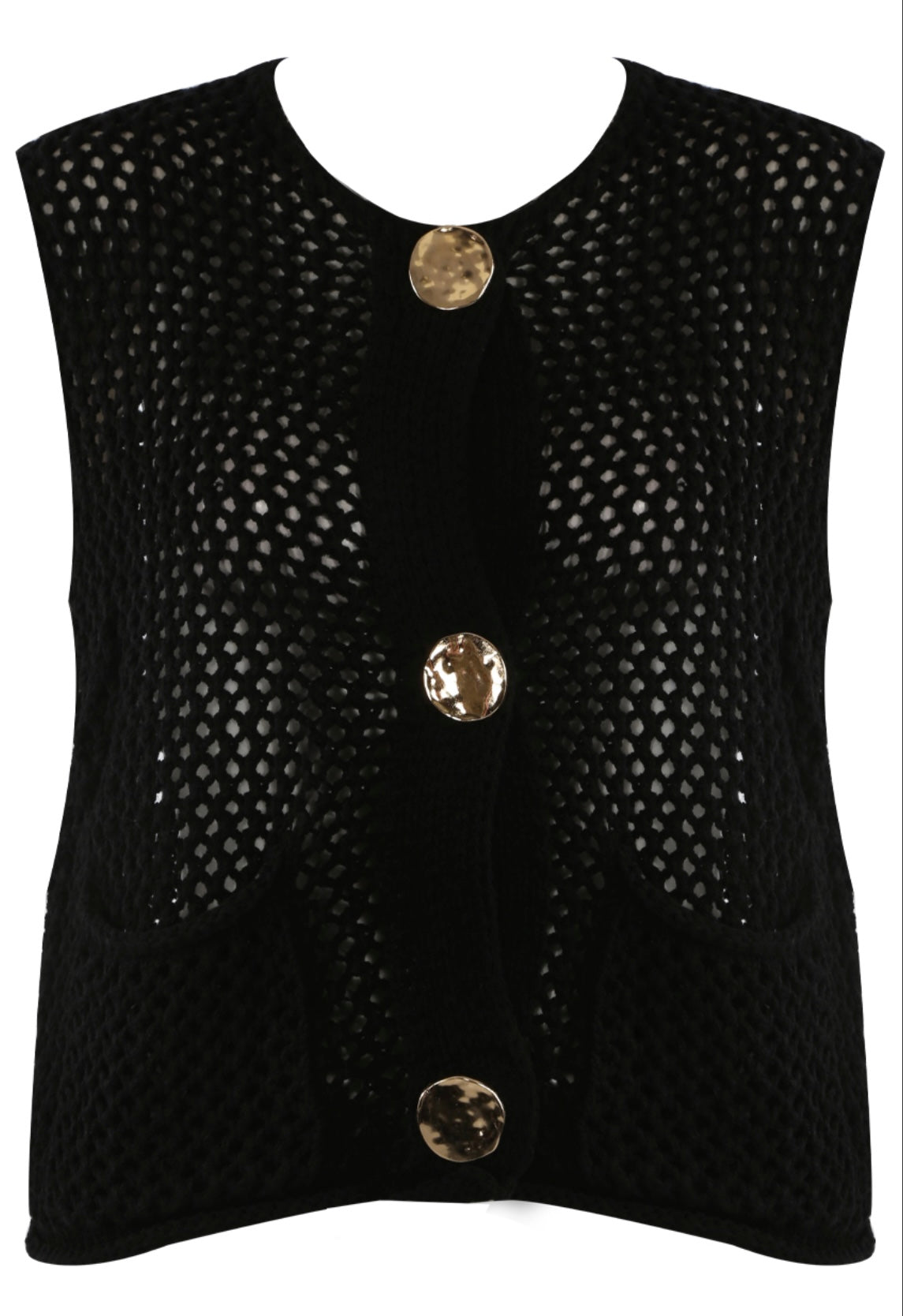 Knitted Button Up Waistcoat