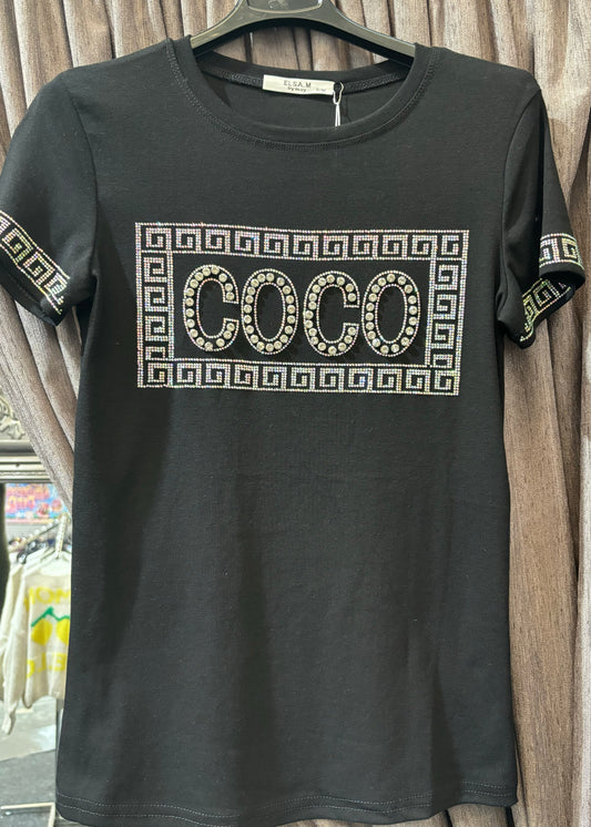 Diamanté coco T-shirts