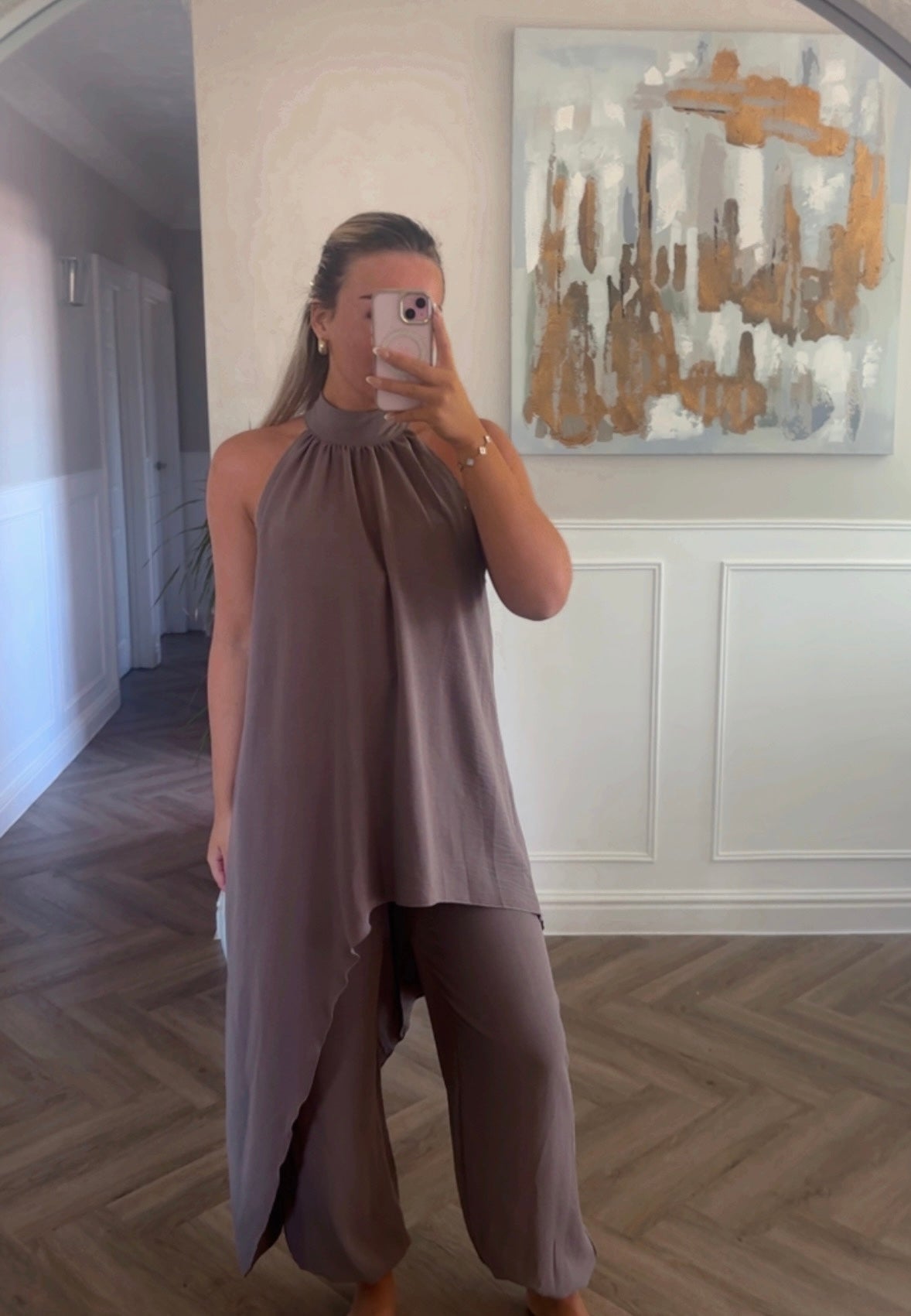 Halter neck drape co ord