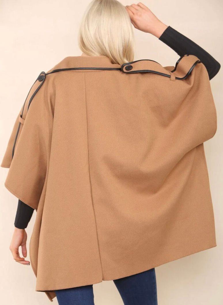 Oversized cape coat