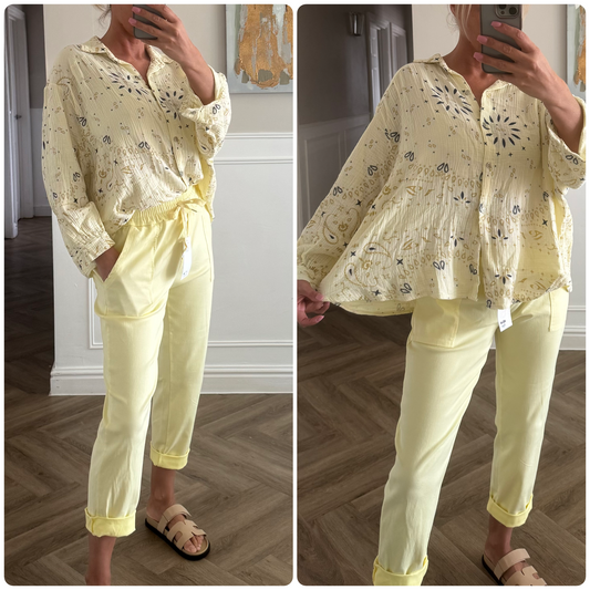 Cheese cloth printed shirt