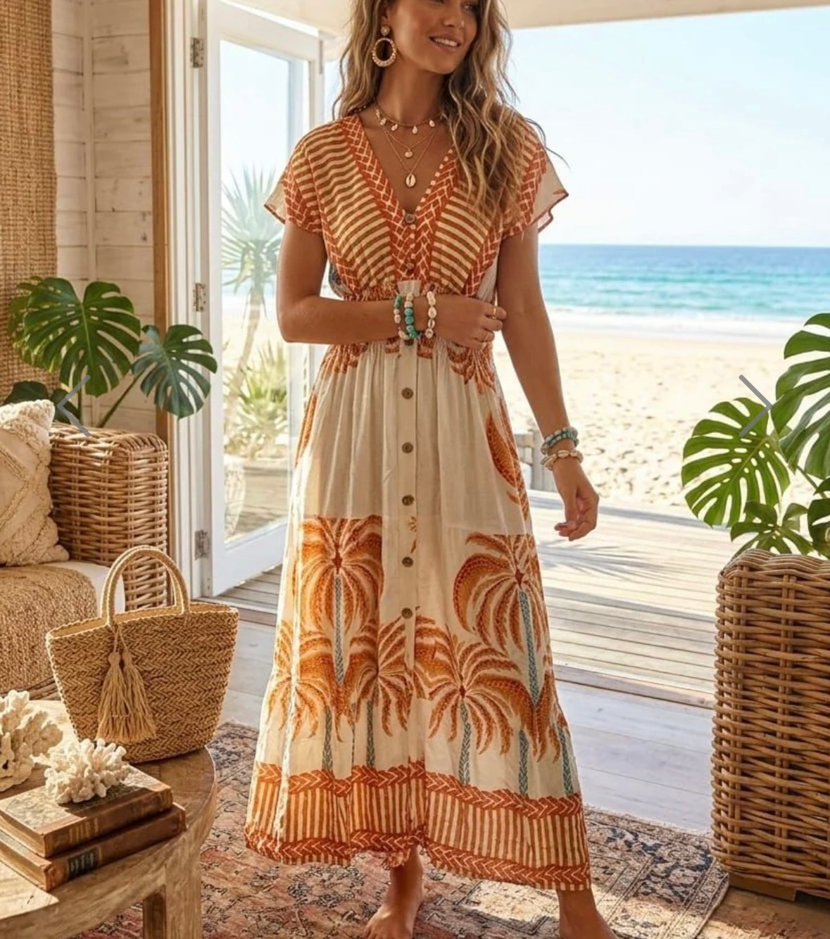 Palm Tree maxi dresses
