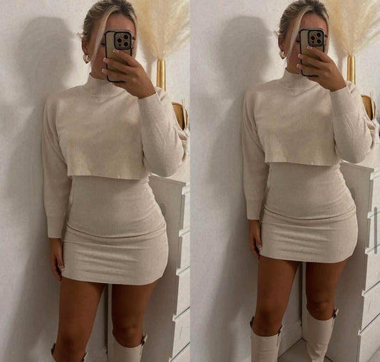 Fine knit jumper dress