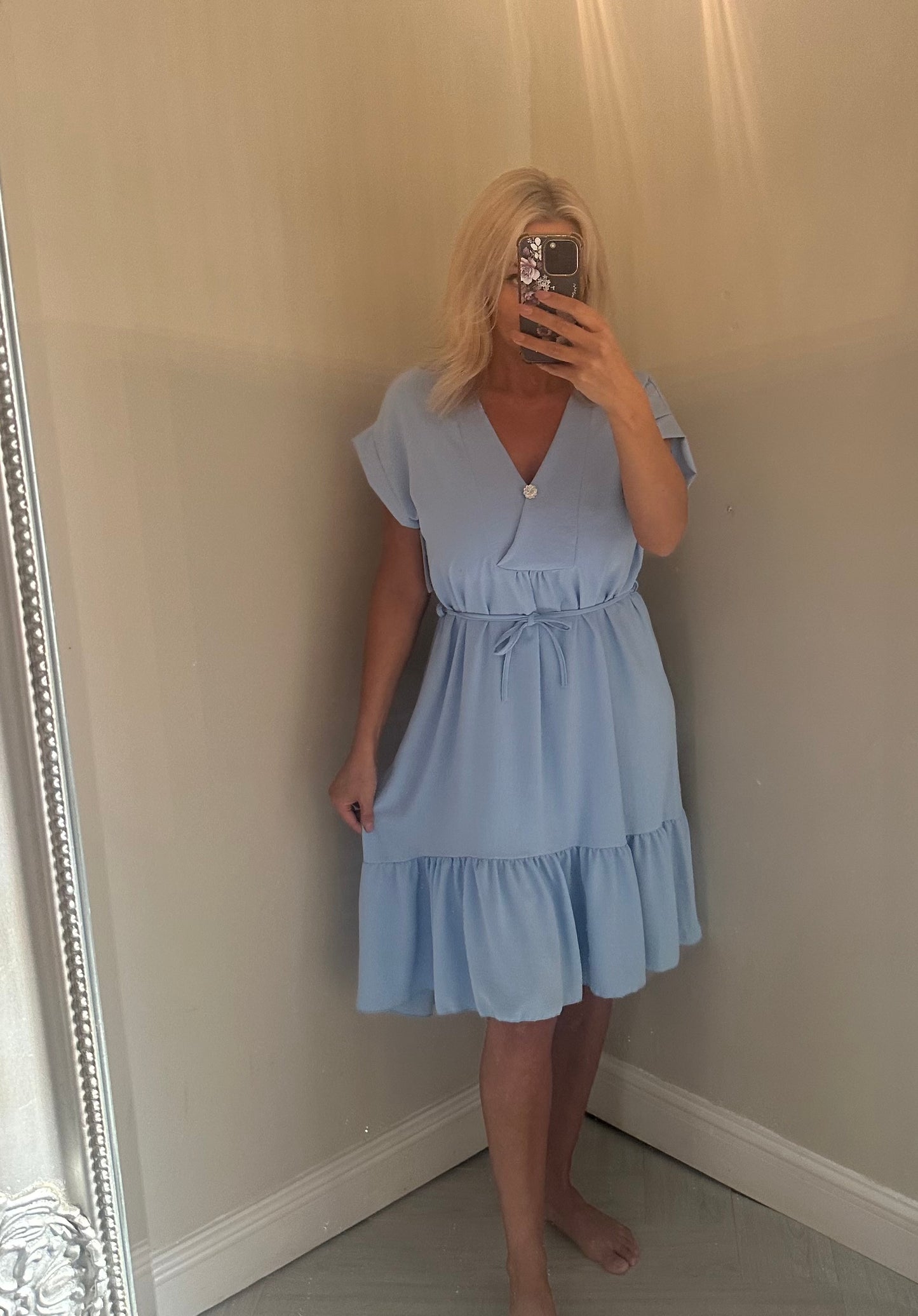 Dip hem midi dress