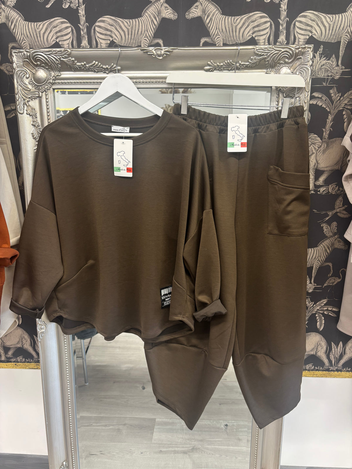 Barrel leg trouser & jumper set