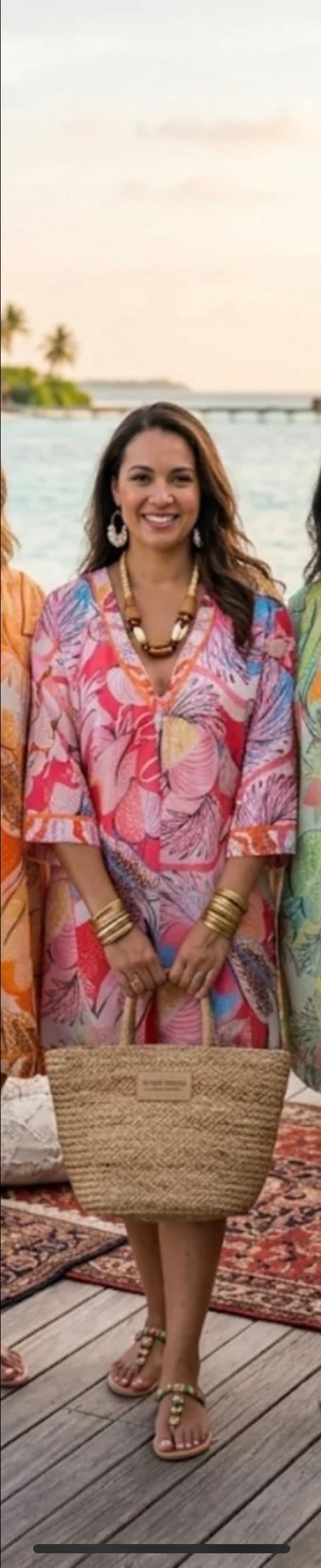 Tropical print dresses/kaftans