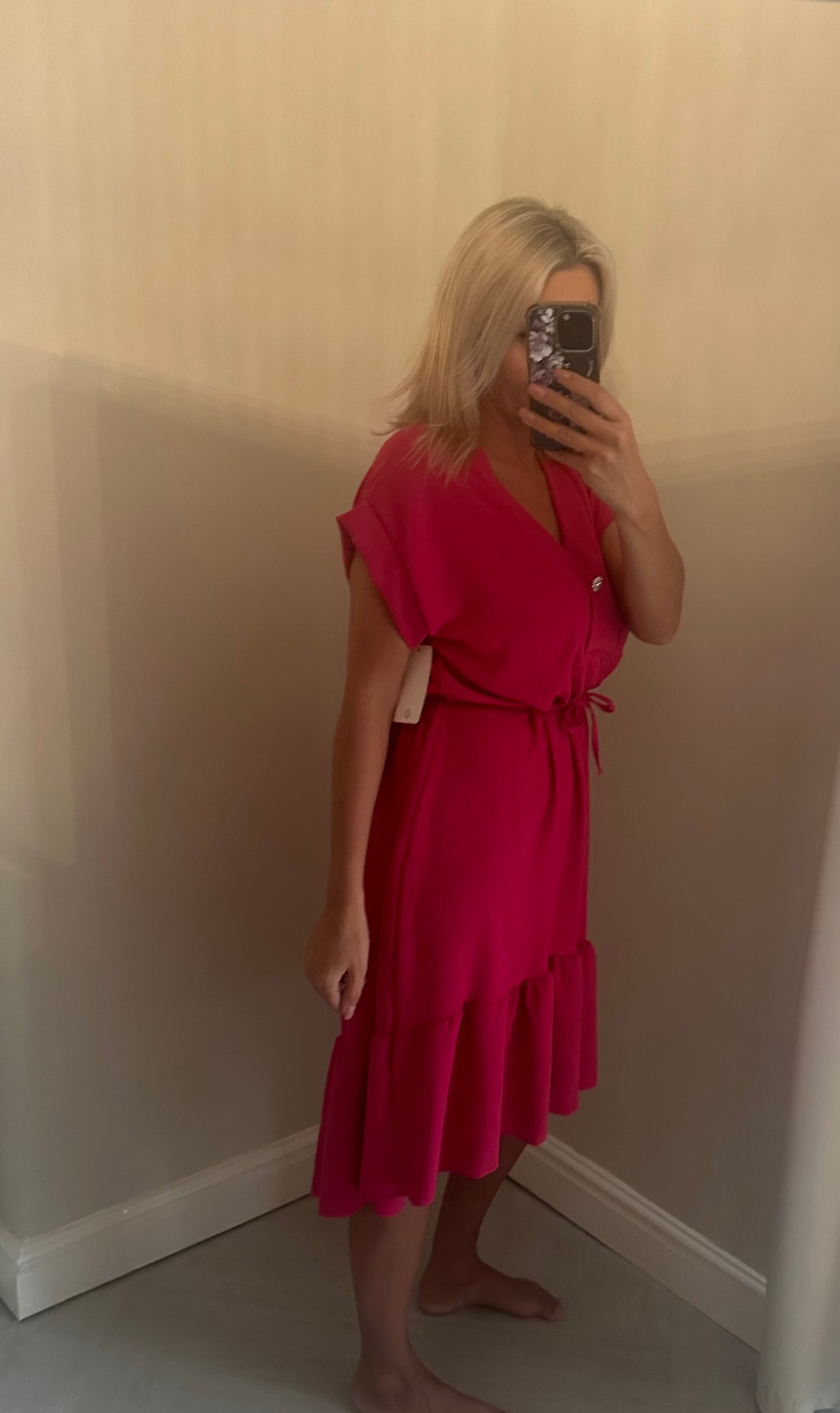 Dip hem midi dress