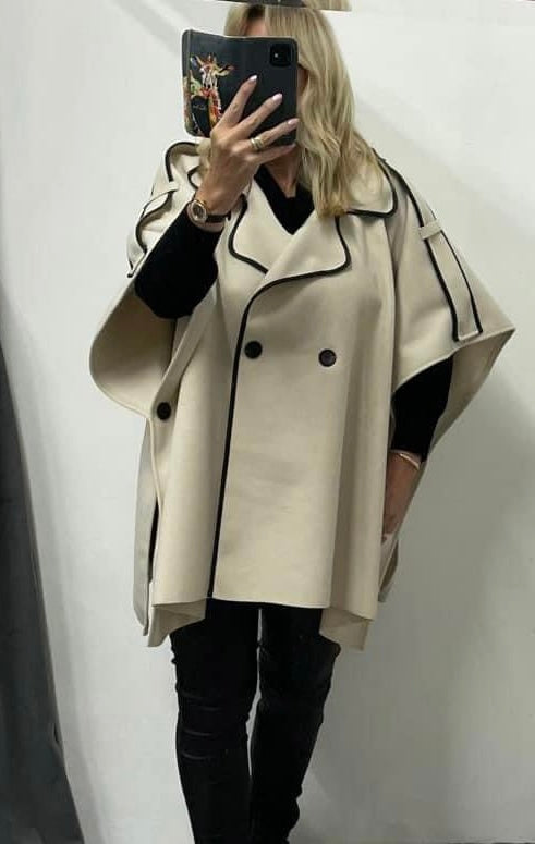 Oversized cape coat