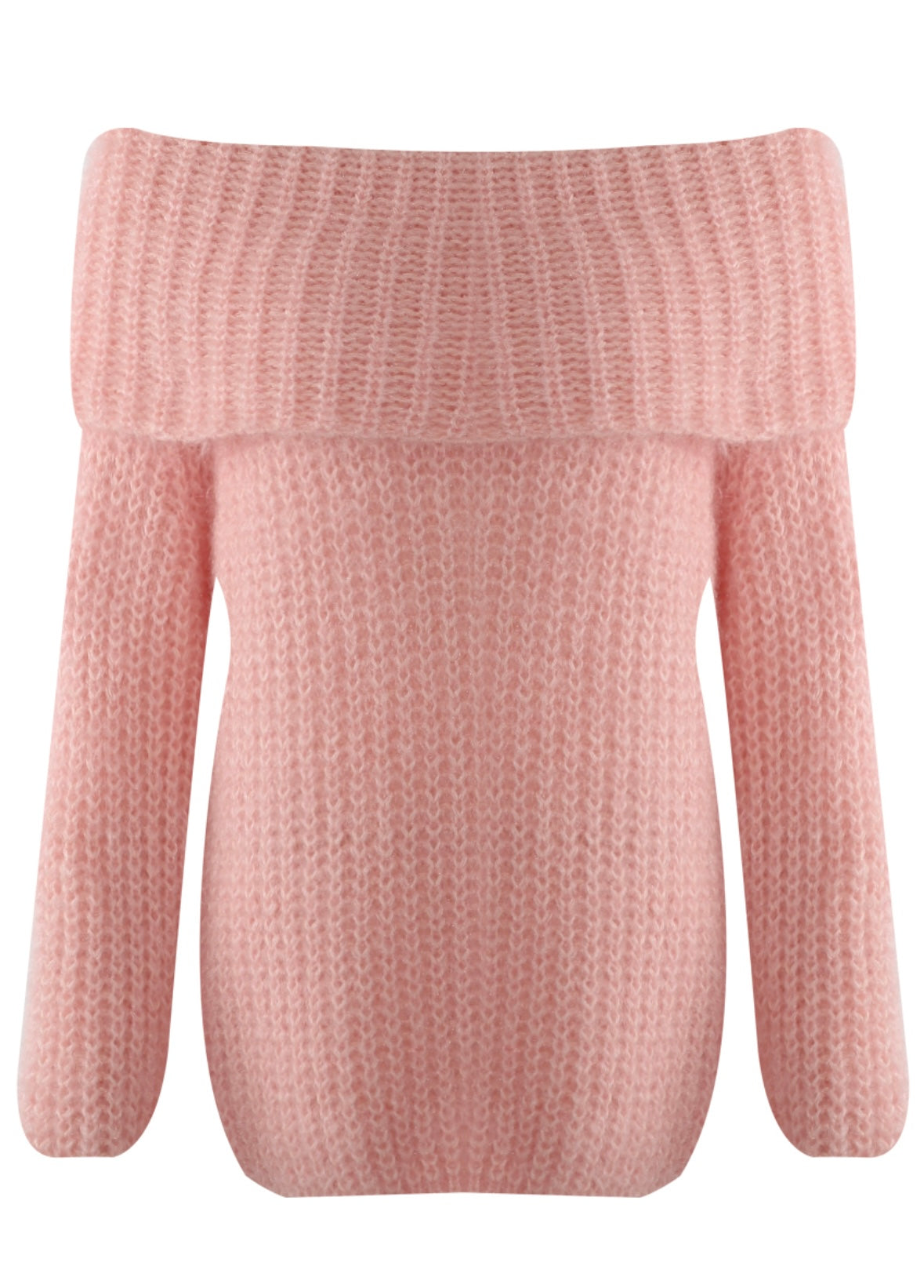 Chunky Soft Bardot Cable Knit Jumper