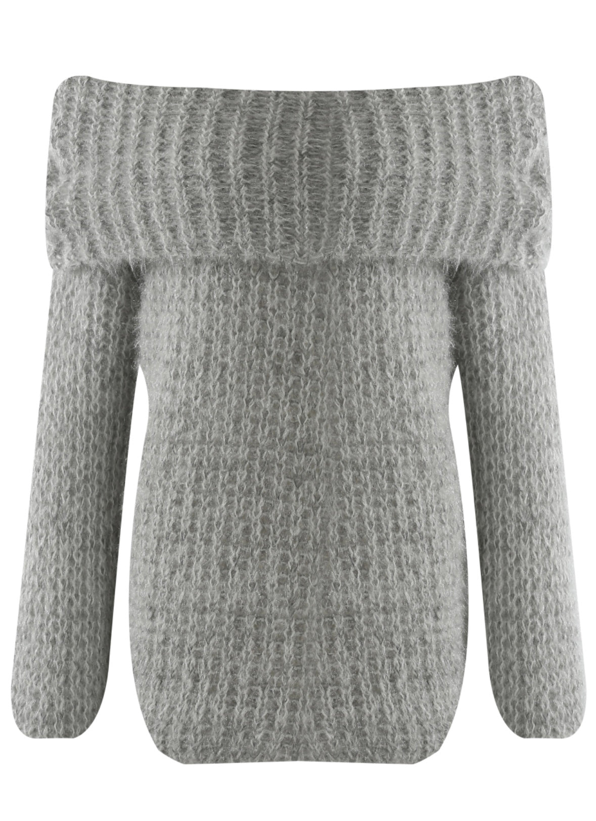 Chunky Soft Bardot Cable Knit Jumper