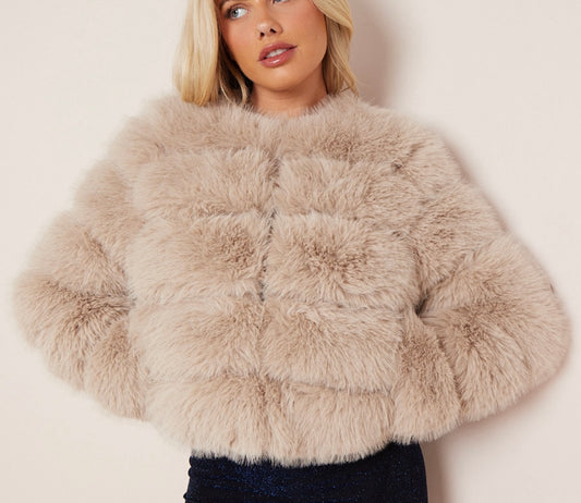 Soft faux fur coat