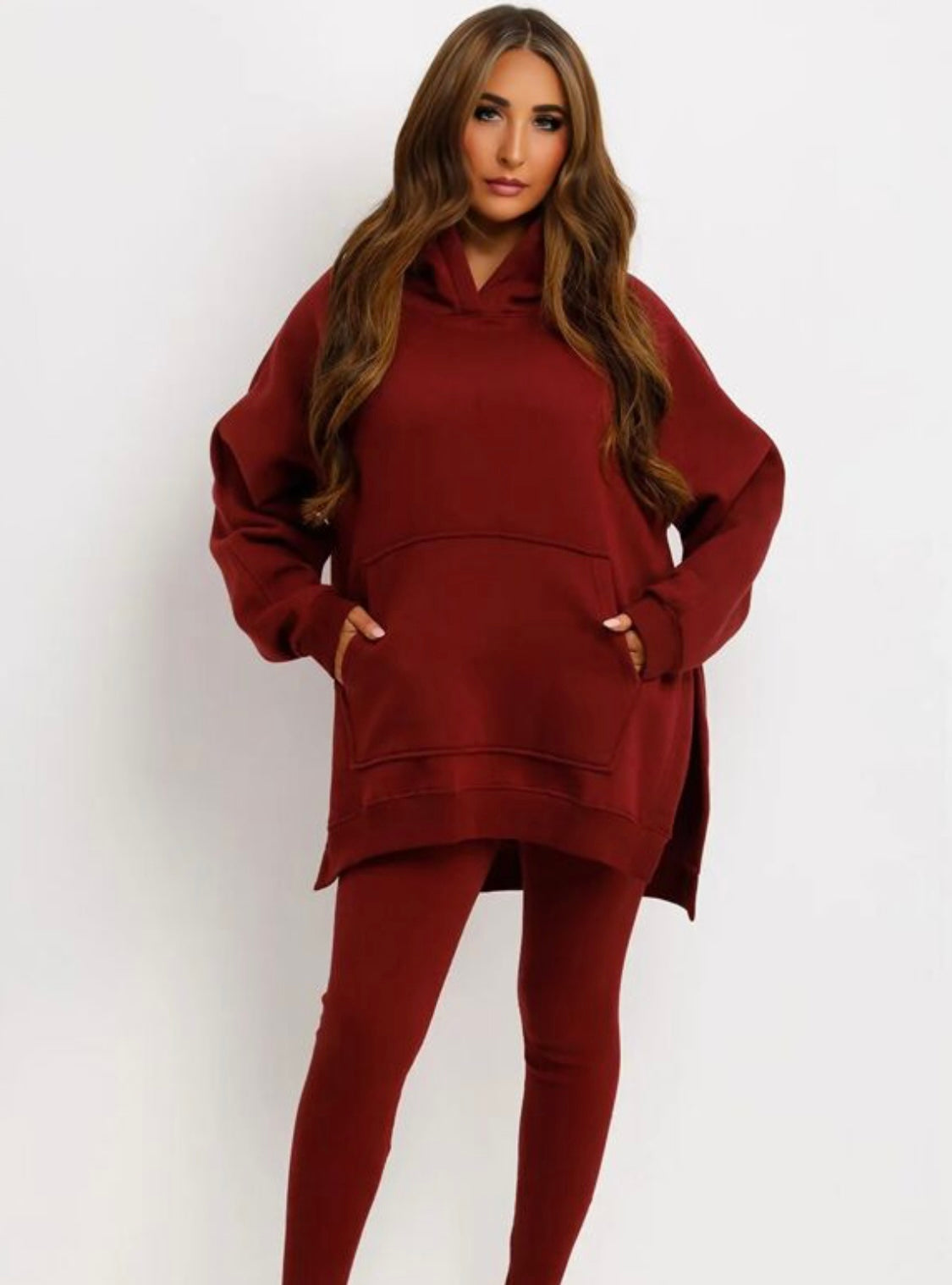 Oversized Split Side Hoodie & Leggings Set