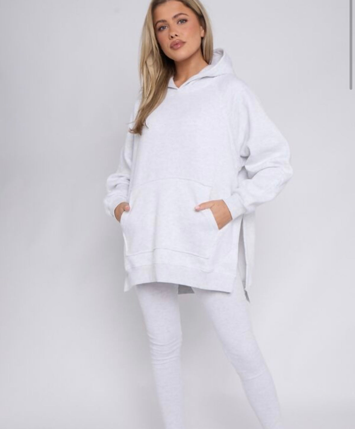 Oversized Split Side Hoodie & Leggings Set