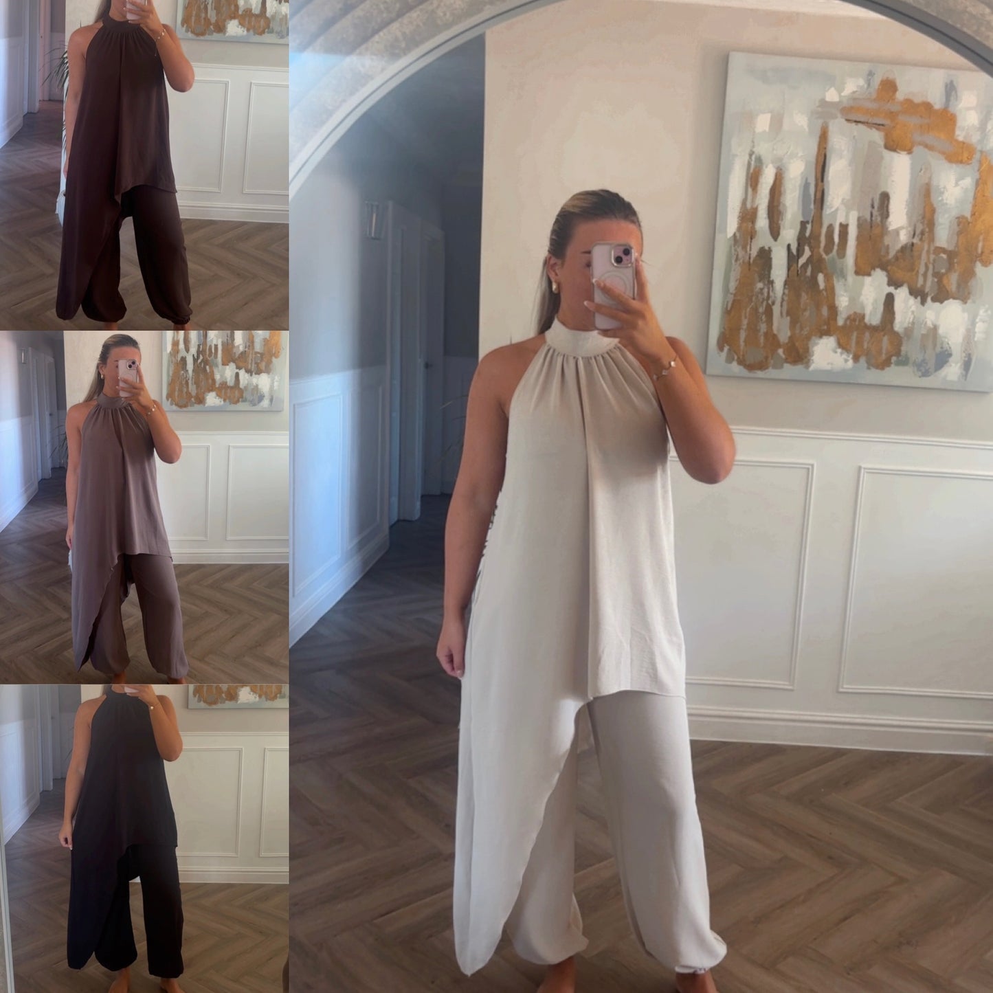 Halter neck drape co ord