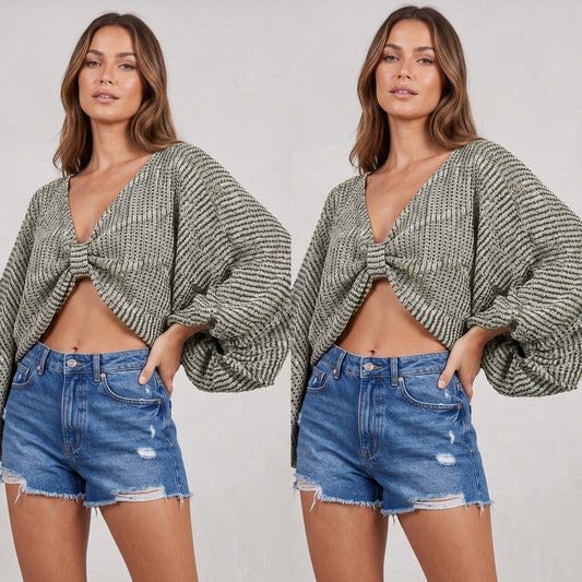 Twist crotchet shrug