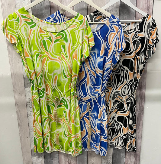 Swirl print dress