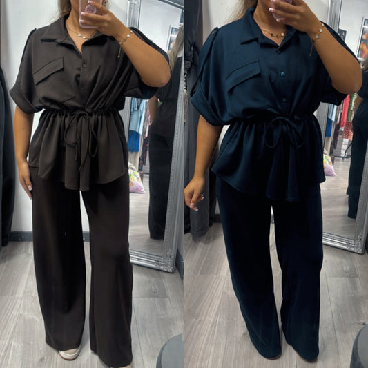 Soft jersey shirt and trouser set