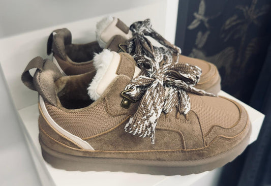 Fur lined trainers